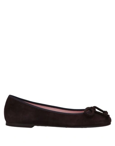 Pretty Ballerinas Ballet Flats In Dark Brown