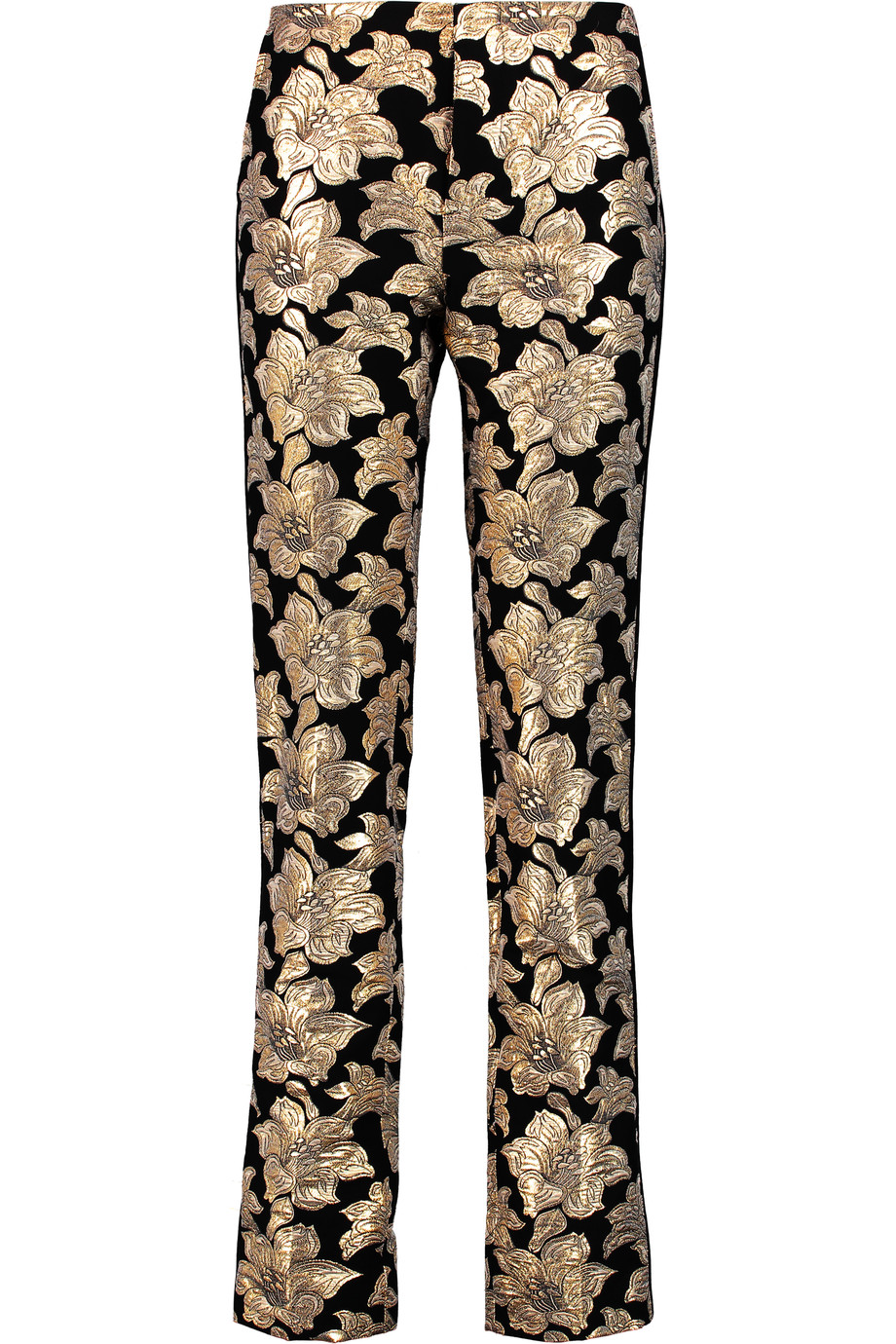Marni Metallic Floral-jacquard Slim-leg Pants | ModeSens