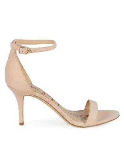 Sam Edelman Patti Suede Mid-heel Sandals In Light Pink