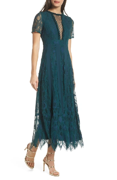 Foxiedox Fiona Lace Midi Dress In Tempo Teal