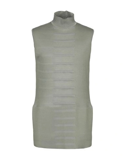 Rick Owens Sleeveless Sweater In Military Green