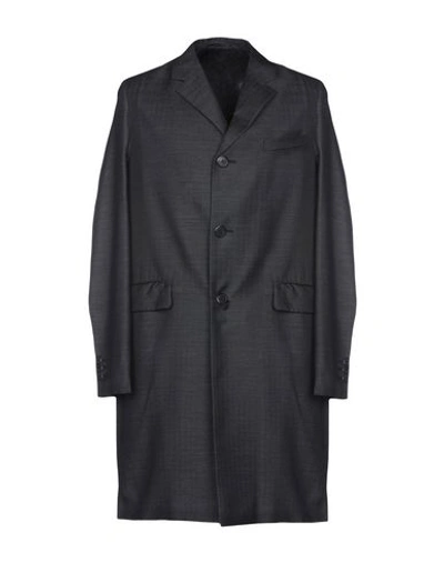 Prada Full-length Jacket In Steel Grey