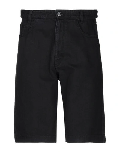 Raf Simons Denim Shorts In Black