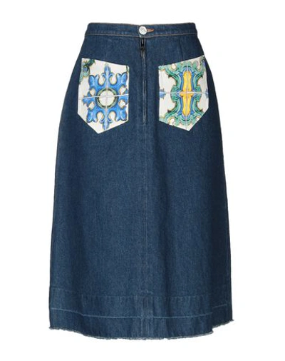 Dolce & Gabbana Denim Skirts In Blue