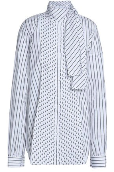 Jw Anderson J.w.anderson Woman Striped Cotton Shirt Off-white