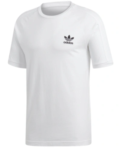 Adidas Originals Men's California 3-stripes T-shirt In White