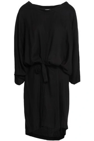 Ann Demeulemeester Woman Belted Crepe Dress Black