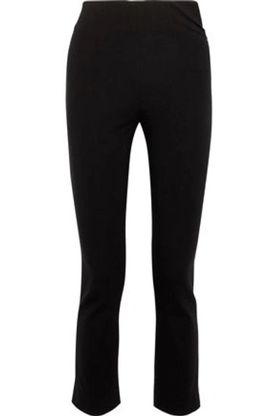 Tome Woman Cropped Stretch-knit Skinny Pants Black