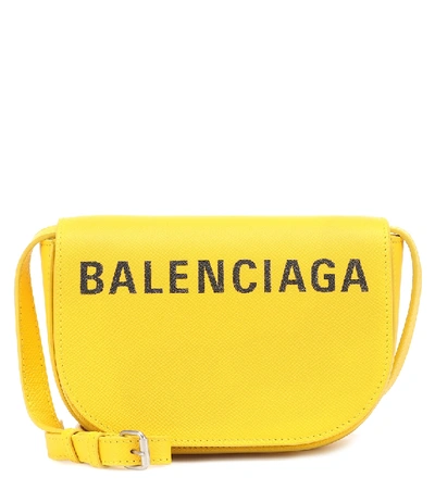 Balenciaga Ville Day Xs Leather Shoulder Bag In Yellow