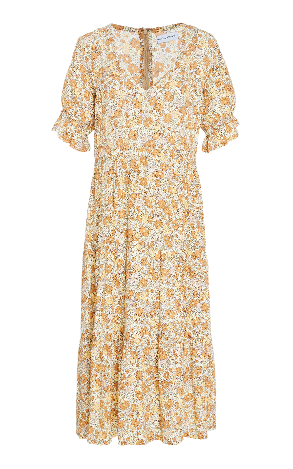 faithfull la falaise midi dress