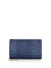 Judith Leiber Fizzoni Bling Crystal Clutch In Champagne Midnight Navy