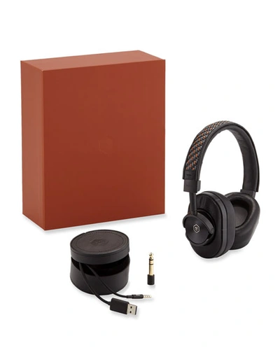 Ermenegildo Zegna X Master & Dynamic Wireless Over-ear Headphones W/ Pelle Tessuta Trim In Gray/black