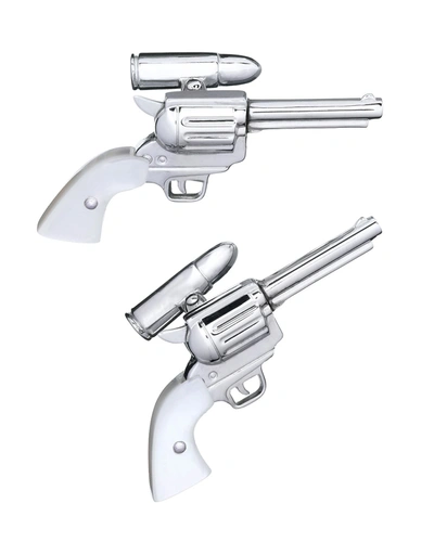 Jan Leslie Silver Gun Cuff Links