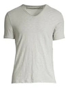 John Varvatos Slub V-neck Tee In Light Grey