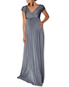 Tiffany Rose Maternity Francesca Short-sleeve Maxi Dress In Bronze Blue