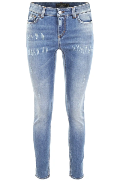 Dolce & Gabbana Denim Stretch Fit Pretty Jeans In Blue