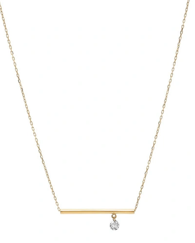 Nicha Jewelry 18k Floating Diamond & Bar Pendant Necklace