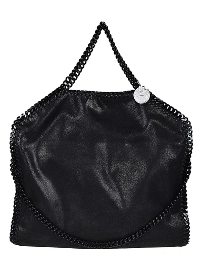 Stella Mccartney Falabella Fold Over Tote Black Faux Leather Bag