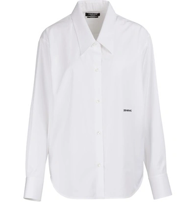 Calvin Klein 205w39nyc Cotton Poplin Shirt In Optic/white