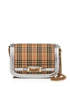 Burberry The 1983 Check Medium Shoulder Bag In Silver