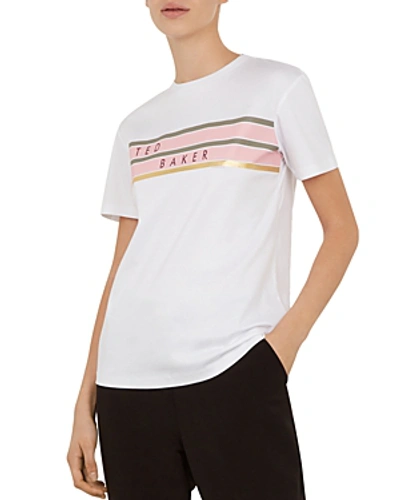 Ted Baker Giliano Logo Tee In White