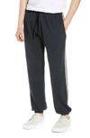 Aviator Nation 5-stripe Slim Fit Sweatpants In Charcoal/ Grey Stripe