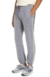 Aviator Nation 5-stripe Slim Fit Sweatpants In Heather Grey/ Grey Stripe