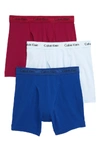 Calvin Klein 3-pack Boxer Briefs In Mazarine Blue/ Maggie/ Vent