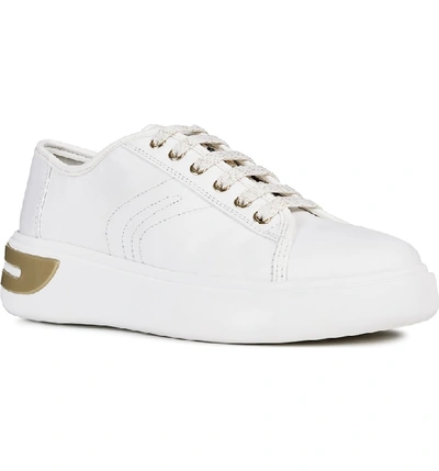 Geox Ottaya Leather Sneaker In White Leather | ModeSens