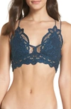 Free People Intimately Fp Adella Longline Bralette In Turquoise
