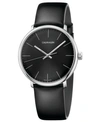 Calvin Klein Men's Swiss High Noon Black Leather Strap Watch 40mm