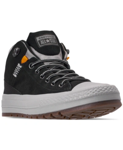 Converse Men's Chuck Taylor All Star Street Boot Casual Sneakers From Finish Line In Black/black/dolphin