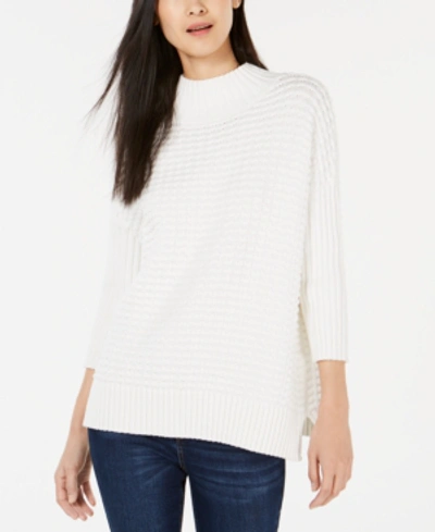 French Connection Cotton Mozart Popcorn Sweater In White