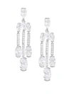 Adriana Orsini Small Cubic Zirconia Waterfall Earrings In Rhodium