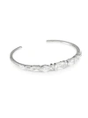 Adriana Orsini Mixed-shape Cubic Zirconia Open Cuff Bracelet In Rhodium