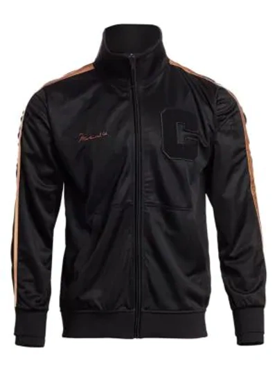 Marcelo Burlon County Of Milan Ali Sports Track Jacket In Black Gold