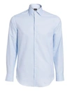 Giorgio Armani Men's Micro-stripe Cotton Dress Shirt In Periwinkle
