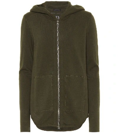 Atm Anthony Thomas Melillo Zip-front French Terry Hoodie, Green In Pine