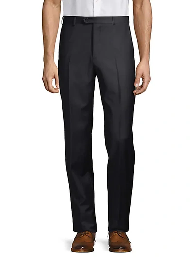 Armani Collezioni Solid Virgin Wool Trousers