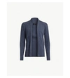 Allsaints Mode Open-front Wool Cardigan In Washed Navy Ma