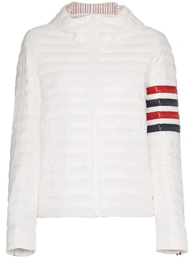 Thom Browne Hooded Down Jacket In White