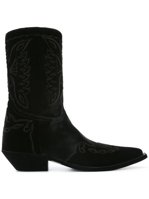 velvet cowboy boots