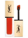 Saint Laurent Tatouage Couture Liquid Matte Lip Stain In Orange