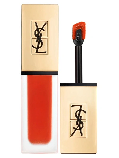 Saint Laurent Tatouage Couture Liquid Matte Lip Stain In Orange