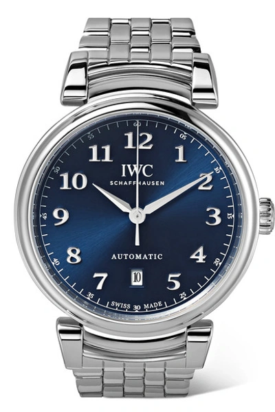 Iwc Schaffhausen Da Vinci Automatic 40mm Stainless Steel Watch In Silver