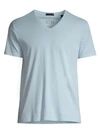 Atm Anthony Thomas Melillo Slim Fit V-neck Cotton T-shirt In Blue