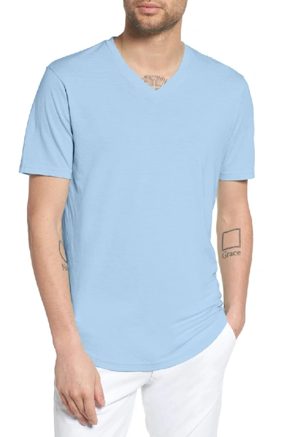 Goodlife Scallop Triblend V-neck T-shirt In Azure