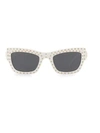 Versace Rock Icons 52mm Rectangle Sunglasses In White
