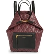 Givenchy Duo Quilted Faux Leather Backpack - Burgundy In Aubergine