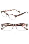 Corinne Mccormack Edie 52mm Reading Glasses In Pink Demi Fade